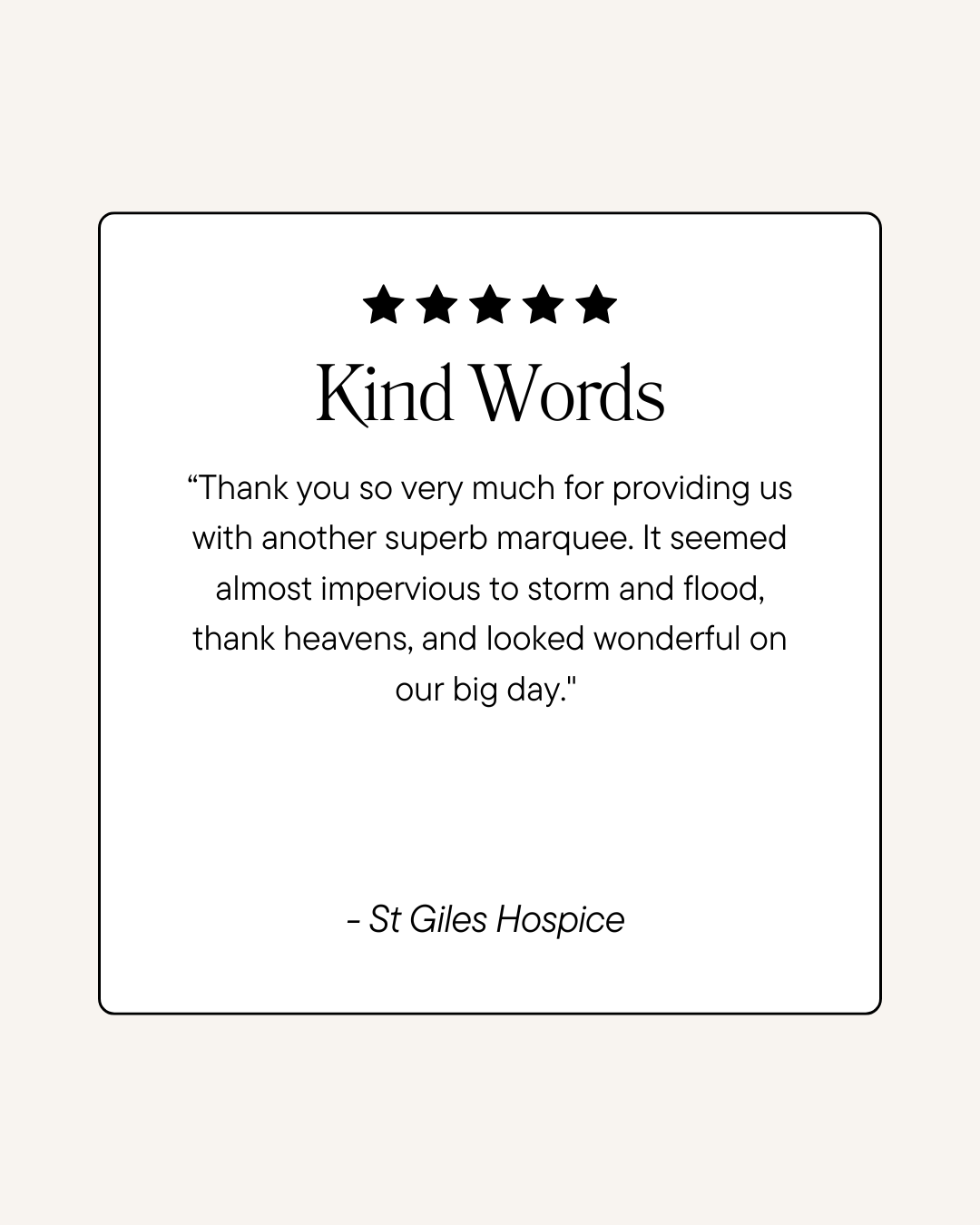 Kind Words St Giles