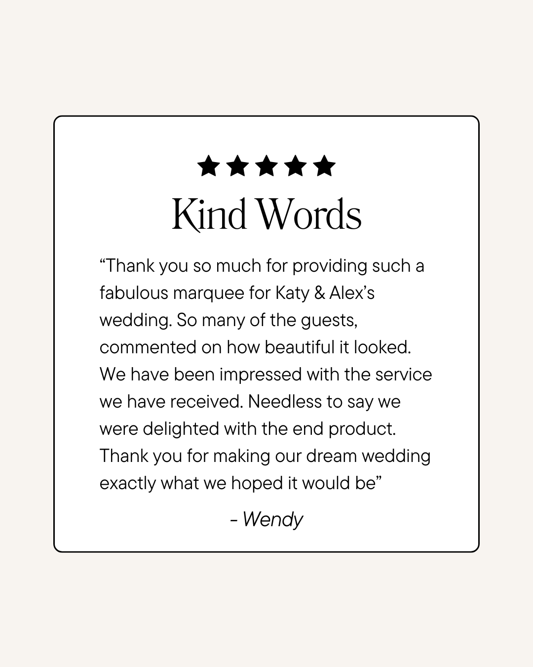 Kind Words Wendy